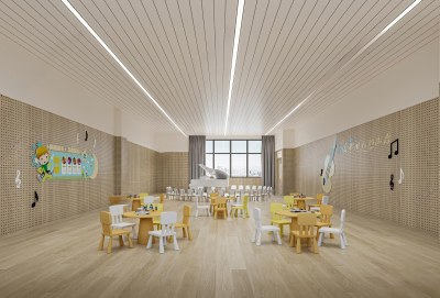 现代幼儿园音乐教室3D模型下载